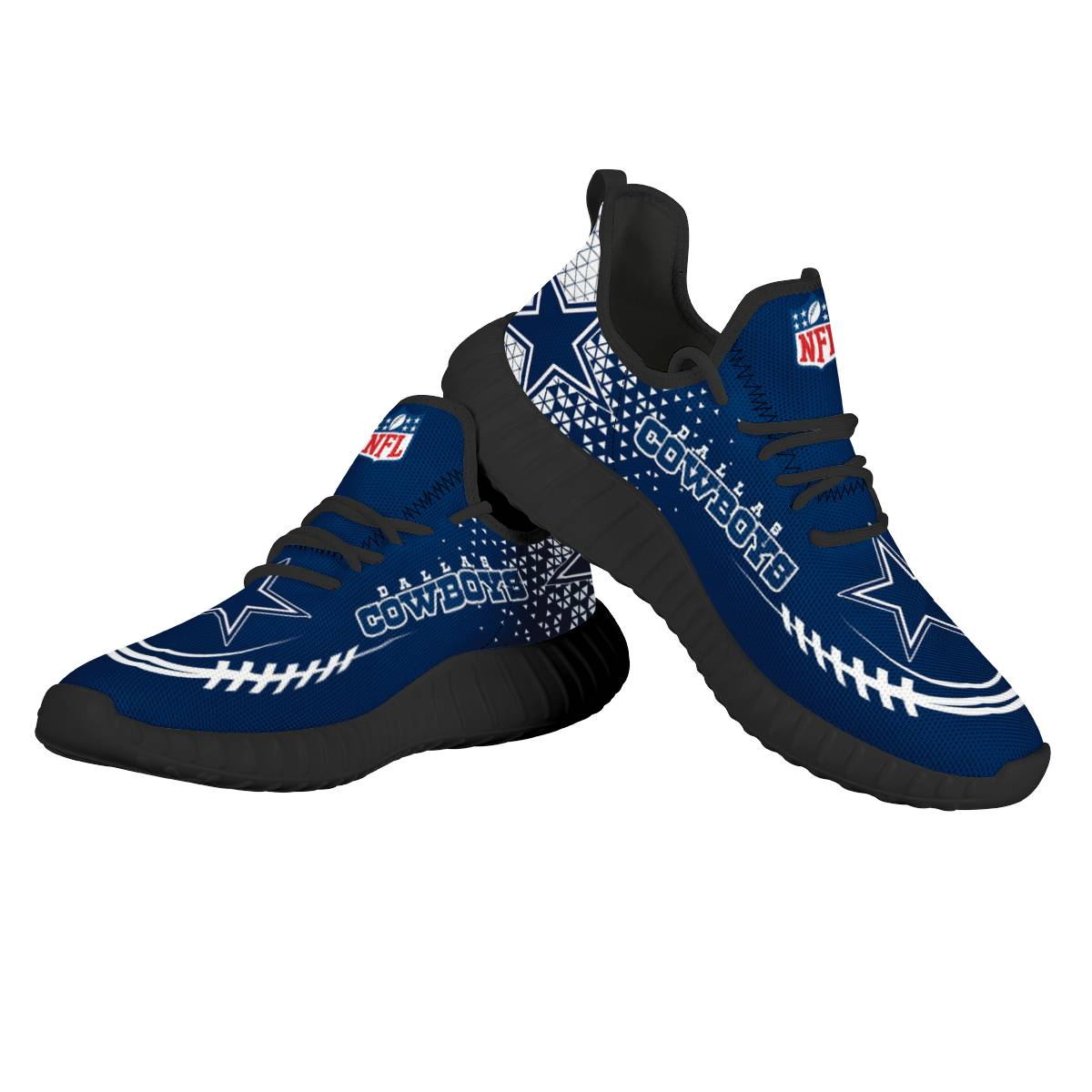 Women's NFL Dallas Cowboys Mesh Knit Sneakers/Shoes 012